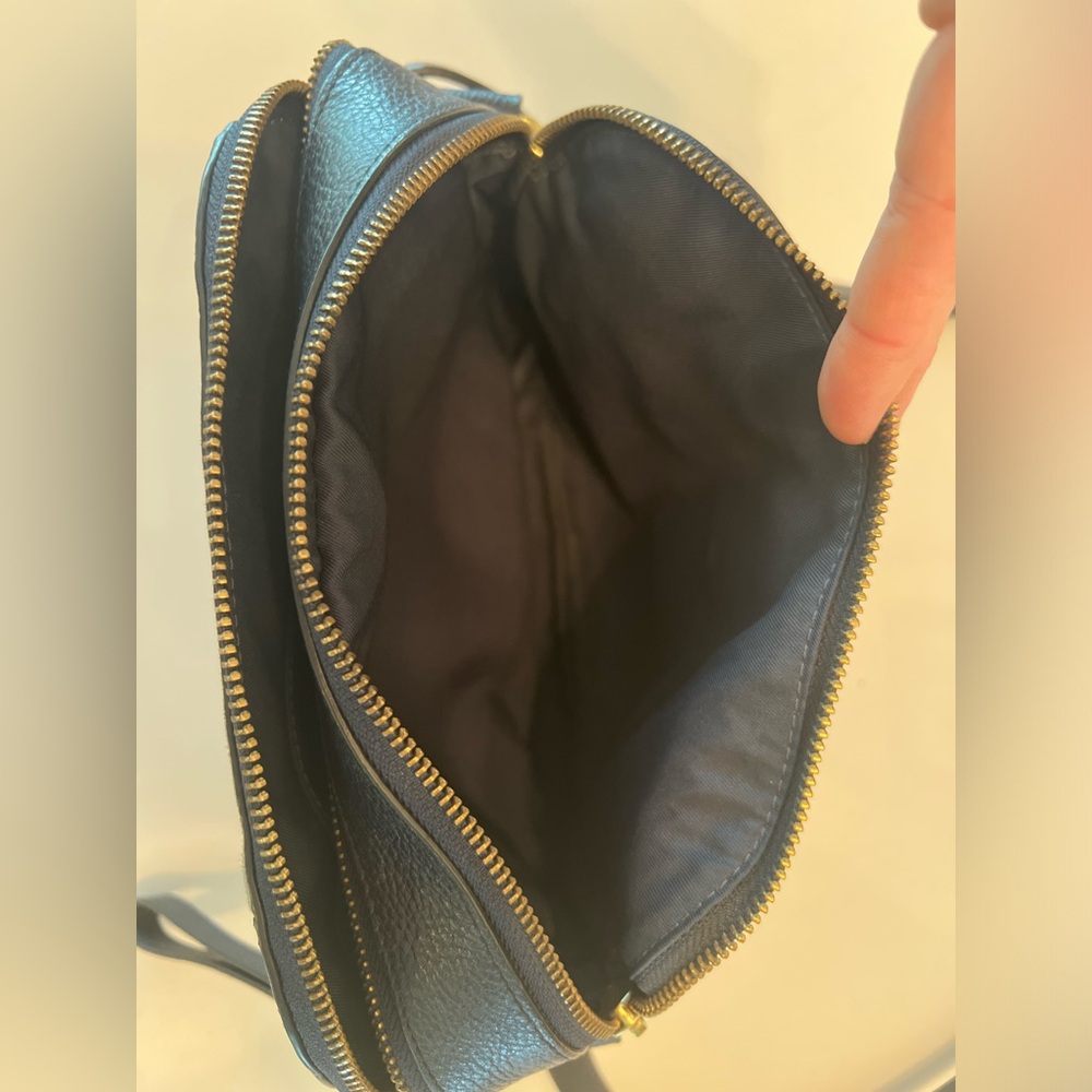 Euc Fossil Suede And Leather Color Block Crossbody - image 7